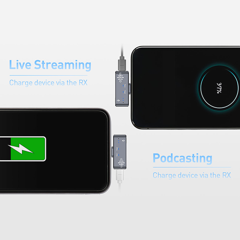 Luucco AirWave K2 Kablosuz Dijital Yaka Mikrofonu - Görsel 3